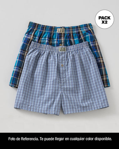 Pack x 2 bóxers sueltos en algodón, te puede llegar en cualquier estampado disponible#color_998-col-surtido