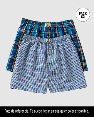 Pack x 2 bóxers sueltos en algodón, te puede llegar en cualquier estampado disponible#color_998-col-surtido
