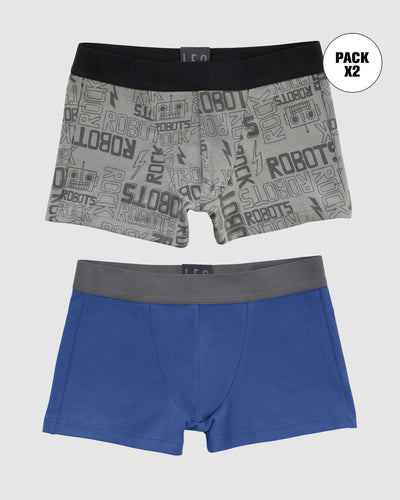 Bóxers cortos x2 niño#color_s07-azul-y-gris-estampado