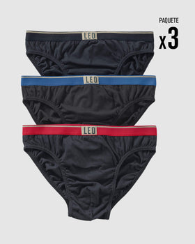 Pack x3 calzoncillos clásicos en algodón#color_s22-negro-rojo-negro-gris-negro-azul