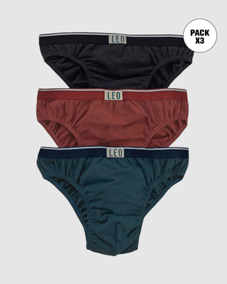 Pack x3 calzoncillos clásicos en algodón#color_s26-negro-azul-rojo