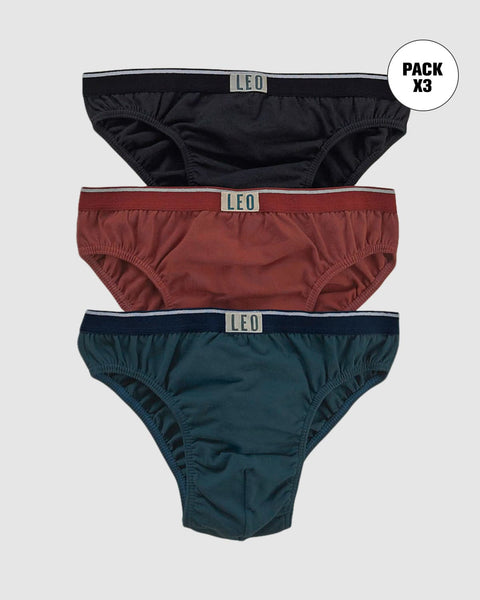 Pack x3 calzoncillos clásicos Leonisa Chile
