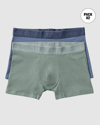 Pack x2 bóxers cortos en algodón elástico#color_s73-azul-verde