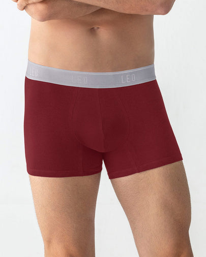 Pack x2 bóxers cortos en algodón elástico#color_s77-rojo-elastico-gris-gris-elastico-rojo