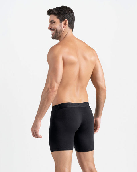 Pack x2 bóxers largos ajustado con algodón#color_s62-blanco-negro