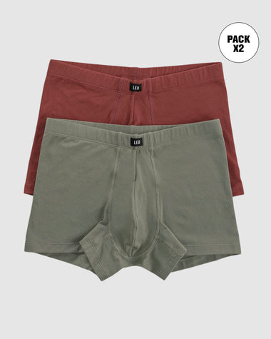 Pack x 2 bóxers cortos en algodón#color_s03-verde-rojo