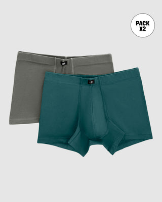 Pack x 2 bóxers cortos en algodón#color_s04-verde-azul-verde