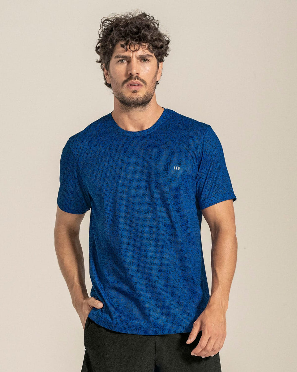 Camiseta deportiva masculina semiajustada de secado rápido