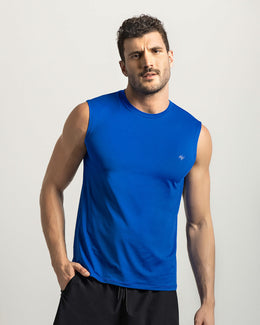 Camiseta manga sisa deportiva y de secado rápido para hombre#color_540-azul