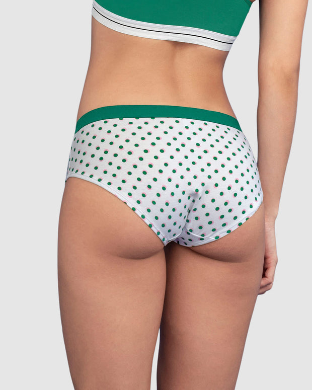 Pack x3 calzones estilo pantaleta en algodón#color_s64-bolas-verdes-verde-fucsia