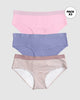 Pack x3 calzones estilo pantaleta en algodón#color_s66-morado-estampado-rayas-rosado-claro