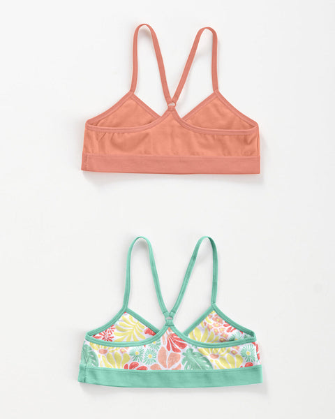 Pack x 2 top principiante para niña espalda deportiva#color_s14-coral-estampado-coral