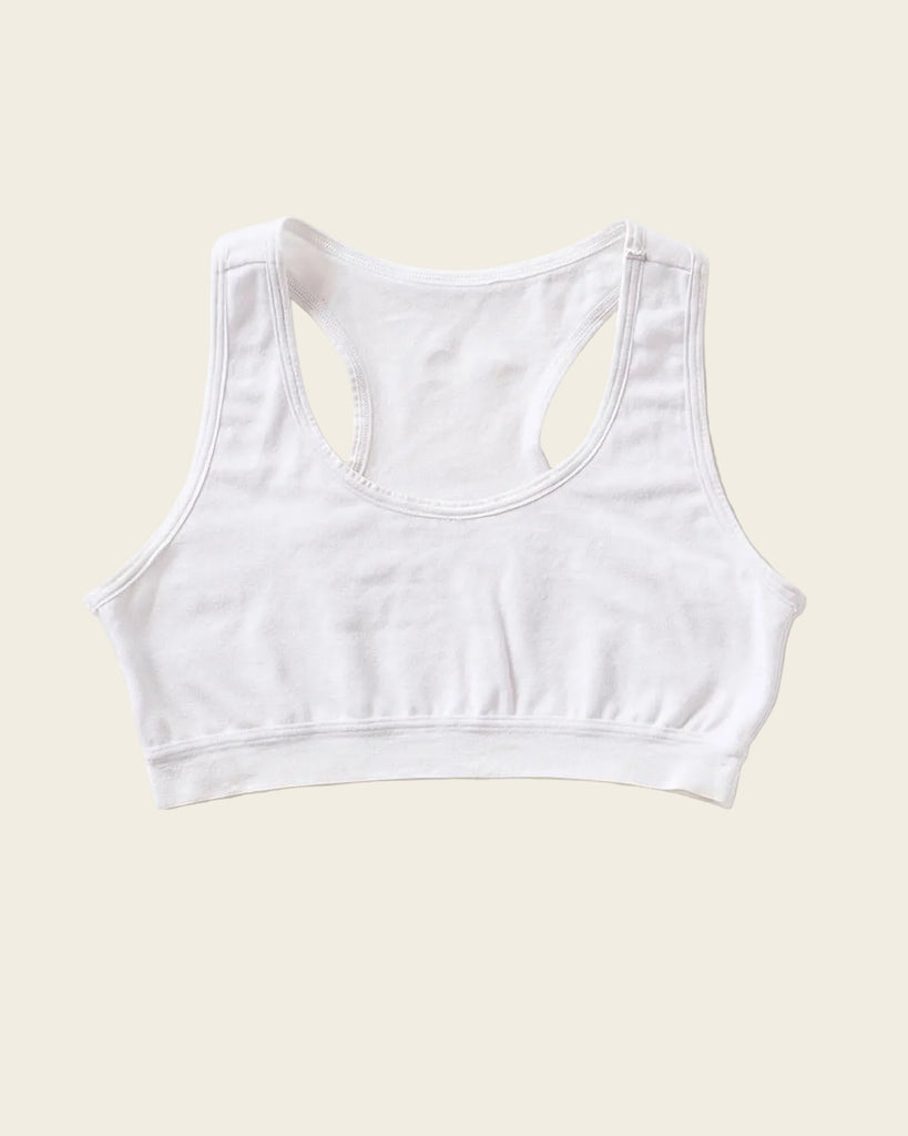 Top con espalda deportiva elaborado en algodón para niña