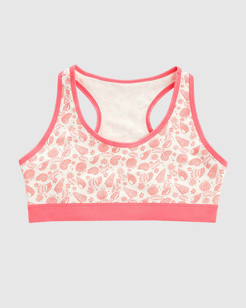 Top con espalda deportiva elaborado en algodón para niña#color_c04-marfil-estampado