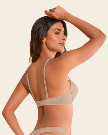 Sostén de realce medio con cargaderas multiusos#color_802-cafe-claro