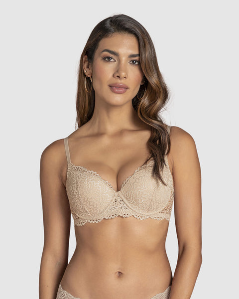 Sostén de realce suave en encaje#color_802-cafe-claro