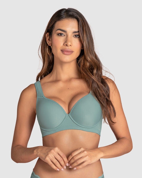 Sostén de buen cubrimiento con breteles acolchados#color_717-verde-azul
