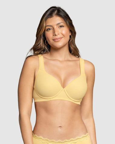Sostén de buen cubrimiento con breteles acolchados#color_b58-amarillo