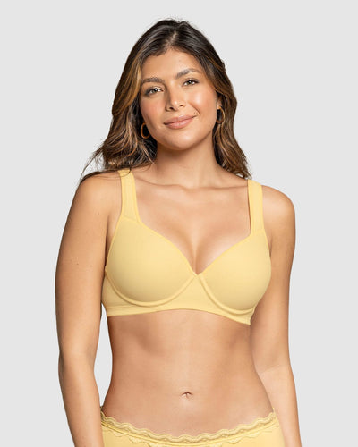 Sostén de buen cubrimiento con breteles acolchados#color_b58-amarillo