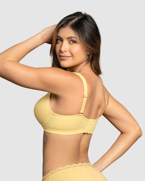 Sostén de buen cubrimiento con breteles acolchados#color_b58-amarillo