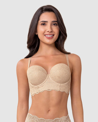 Sostén balconet de encaje con realce incorporado#color_802-cafe-claro