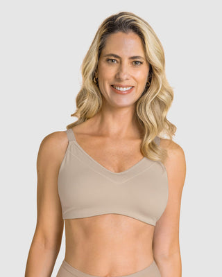 Sostén de alto cubrimiento elaborado en algodón#color_802-cafe-claro