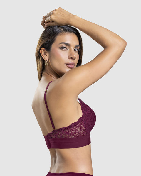 Sostén sin arco Liso y Encaje#color_240-vino-medio