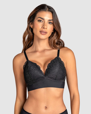 Sostén sin arco Liso y Encaje#color_700-negro