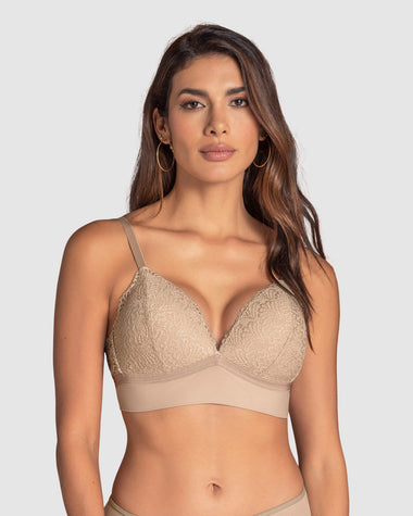 Sostén sin arco Liso y Encaje#color_802-cafe-claro