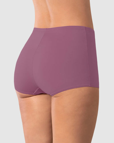 Bóxer tiro alto en tela lisa#color_402-morado
