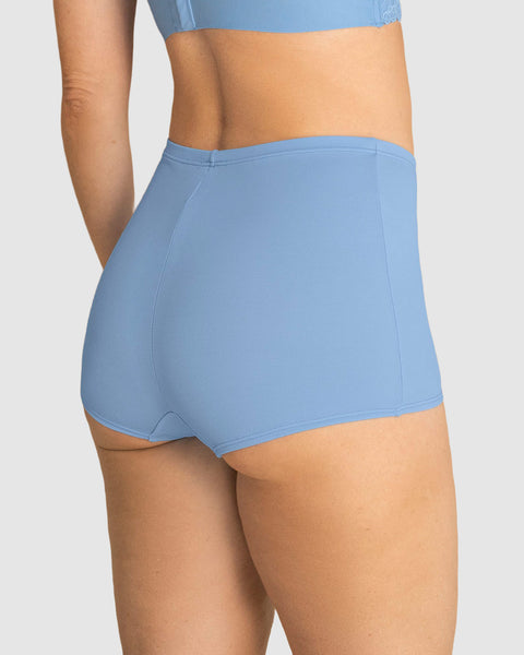 Bóxer tiro alto en tela lisa#color_b47-azul