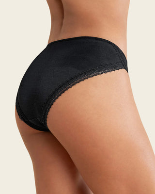 Calzón tipo bikini con encaje decorativo en piernas#color_700-negro