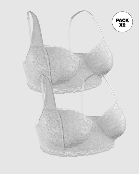 Paquete x2 sostenes en encaje ideal para busto pesado sexy support#color_253-marfil