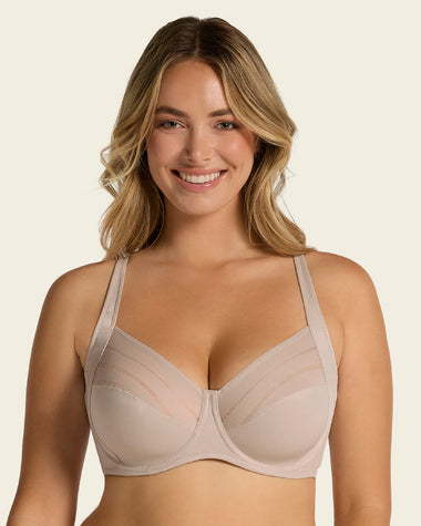 Sostén de buen cubrimiento ideal para busto pesado Natural Support#color_802-cafe-claro
