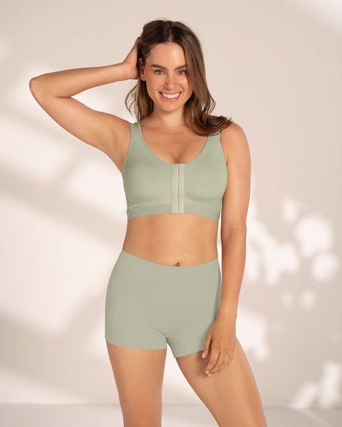 Sostén tipo top multiusos ultracómodo en algodón All in One Bra#color_697-verde-claro