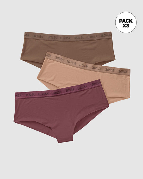 Calzones pantaletas pack x 3 ultracómodos#color_s05-arena-vino-aceituna