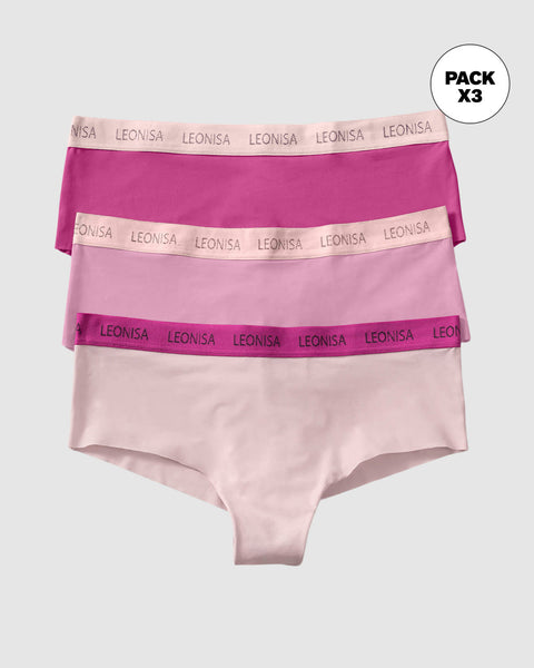 Calzones pantaletas pack x3 ultracómodos#color_s06-rosado-claro-rosado-medio-fucsia