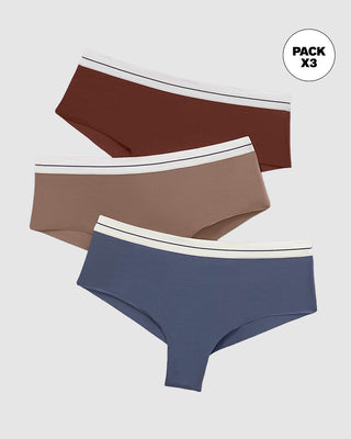 Pantaletas pack x 3 ultracómodos#color_s18-azul-cafe-vino