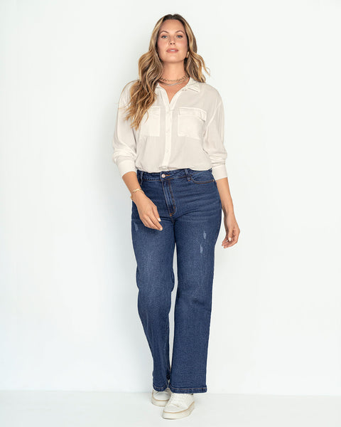 Camisa manga larga con botones y bolsillos funcionales#color_893-marfil