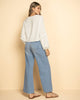 Blusa manga larga con elástico en mangas#color_018-marfil