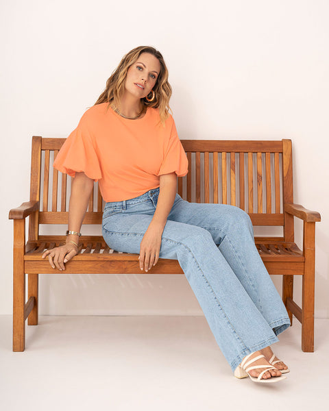 Blusa con magas tipo globo#color_170-mandarina