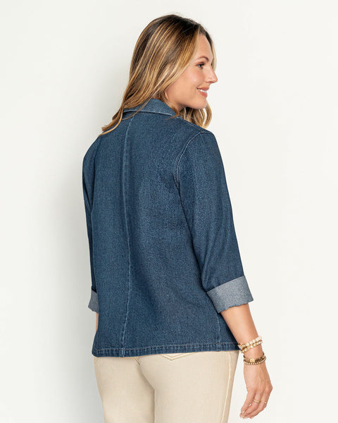 Chaqueta tipo blazer en denim#color_052-azul-medio