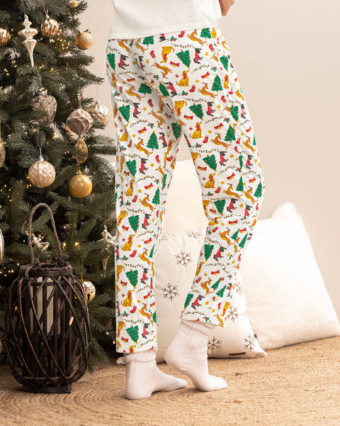 Pantalón de pijama para mujer con estampado de navidad#color_014-estampado-navidad