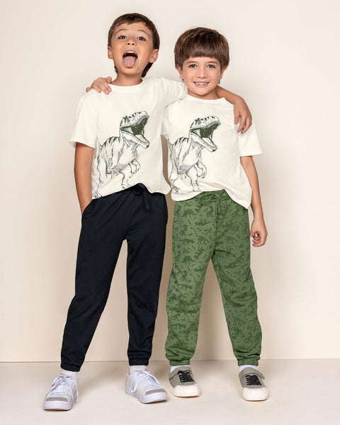 Pack x 2 joggers para niño#color_979-verde-estampado-negro