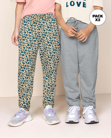 Pack x 2 joggers para niño#color_982-estampado-gris