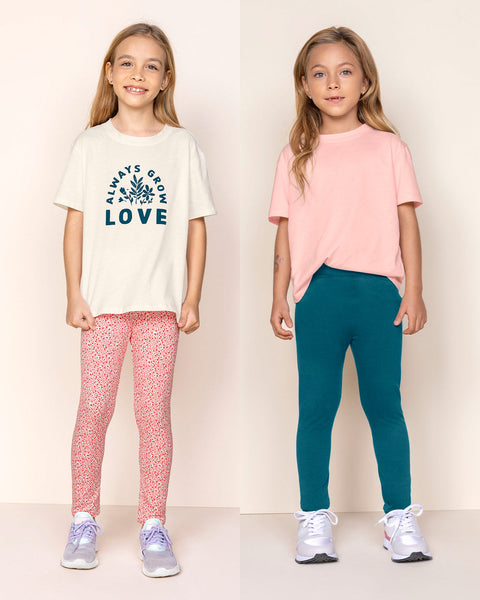 Pack x 2 leggings para niña#color_984-rosa-estampado-azul