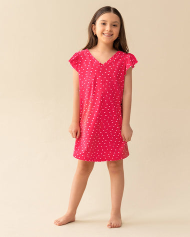 Camisón corto con cuello en V#color_302-rojo