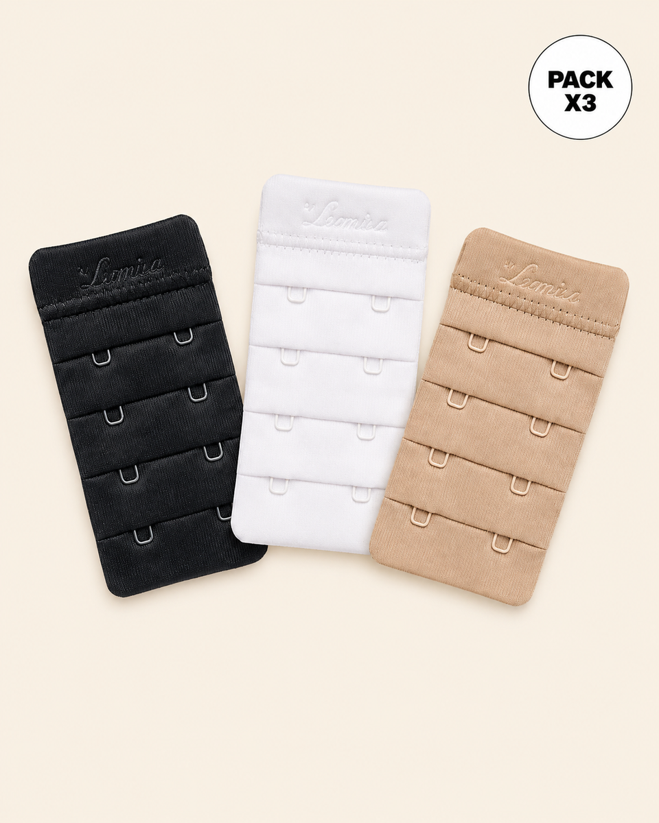 Pack x 3 extensores anchos de sostén