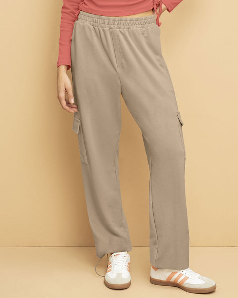 Pantalón cargo con bota elástica#color_084-arena