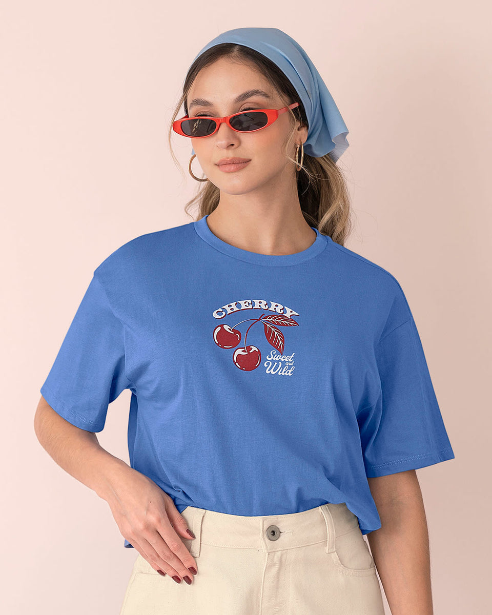 Camiseta manga corta silueta amplia